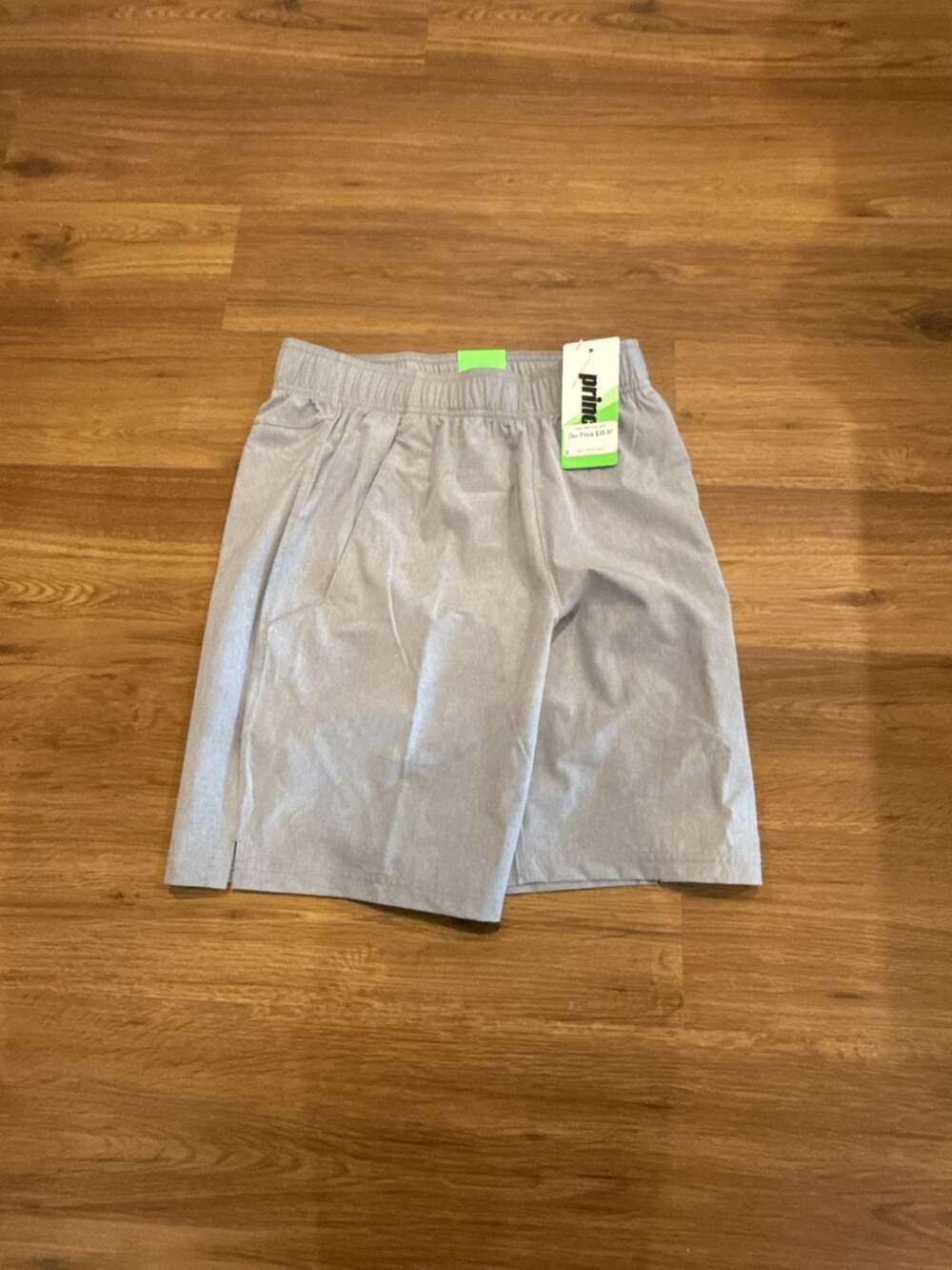 Prince Match 9-inch Inseam Men's Woven Athletic Shorts, Heather Gray